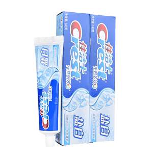 佳洁士牙膏140g*2支含氟水晶盐白清凉薄荷牙膏清新口气家庭实惠T