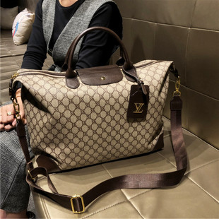 香港包包2024时尚，休闲手提旅行包女大容量真皮斜挎托特包