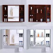 太空铝镜柜挂墙式卫生间浴室镜子带置物架壁挂厕所洗手间简约