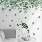 顶角线墙贴客厅卧室墙壁，创意装饰品文艺清新绿叶，自粘贴纸寝室床头