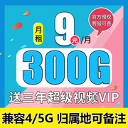 移动流量卡纯流量上网卡无线流量卡4g手机电话卡5g大王卡通用