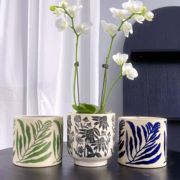北欧轻奢复古陶瓷花盆个性家居设计风蝴蝶兰花盆创意摆件外贸花器