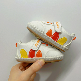 春秋上新0-1岁宝宝学步鞋3-6-12八7个月婴儿软胶底防掉防滑休闲鞋