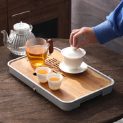 小型干泡茶盘家用原塑料茶台套装简约蓄排两用功夫茶具托盘办公室