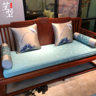中式红木沙发坐垫中国风加厚海绵垫子乳胶座垫实木家具罗汉床定制