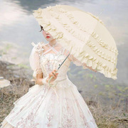 洛丽塔花边公主伞洋伞蕾丝伞直杆，遮阳伞防晒新娘，婚伞晴雨伞长柄伞