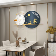 欧式轻奢挂钟客厅时尚简约家用装饰餐厅，时钟挂墙网红创意艺术钟表