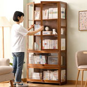 组合书柜子多功能家用客厅书架实木落地儿童多层储物大书橱置物架