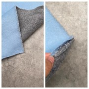 灰色蓝色羊毛呢双层双面可撕开进口面料定时大衣外套保暖短顺布料