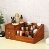 实木复古化妆品香水首饰收纳盒，抽屉式办公桌梳妆台，置物架整理柜子