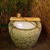 竹排水勺石槽鱼缸竹子流水摆件日式庭院景观竹流水器配件装饰造景
