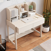 全实木儿童书桌书架组合一体，写字桌升降学习桌书房家用女生电脑桌
