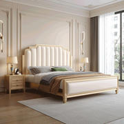 美式实木床双人床1.8米主卧现代简约1.5米欧式婚床软包意式轻奢床