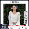 MOUSSY 夏季甜美学院风微透宽松针织开衫028GAZ70-5220