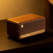 edifier漫步者m230蓝牙音箱，复古台式小音响，木质便携无线插卡d12