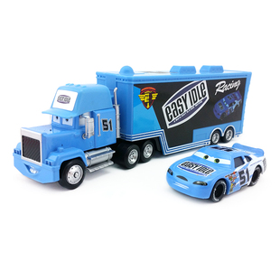 美泰赛车总动员玩具车，汽车总动员合金车，51号货柜运输卡车
