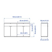 IKEA宜家VIHALS维哈斯餐边柜简约现代储物柜子收纳柜北欧风客厅用