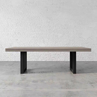 定制工业风实木长桌子简约设计师办公桌复古原木会议桌创意洽谈工
