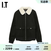 ita.p.c.男装拉链毛呢，夹克复古工装，风毛领呢子外套woa761ml