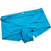 F262外贸原单高品质时尚湖蓝色中腰包臀小平角女士泳裤