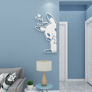 皮卡丘动漫贴画创意儿童房墙面装饰品，卧室门房间布置3d立体墙贴纸