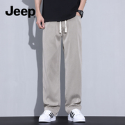 jeep吉普男士牛仔裤，2024夏季休闲男裤，美式直筒宽松裤子男款