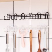 厨房创意铁艺收纳挂架多功能衣柜排钩整理架橱柜厨具无痕免钉