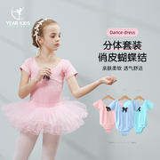 舞蹈服儿童女秋季长袖，拉丁中国舞幼儿芭蕾舞裙，跳舞服装女童练功服