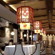 中式火锅茶楼餐厅灯走廊过道，阳台小吊灯灯笼中国风仿古实木羊皮灯