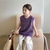 韩系女童夏季背心2024夏季洋气百搭镂空毛线衣(毛，线衣)女孩甜美外搭