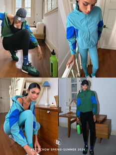 Bettychow 蓝绿色防水防晒轻薄科技感夹克外套   可收纳小包2色