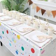 生日布置派对一次性餐具纸盘子，纸杯生日桌布，套装甜品台摆件野餐盘