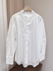 欧洲站白色中式刺绣棉，衬衫女2024春装设计感小众国潮风上衣潮
