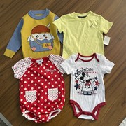 三件宝宝童装婴幼儿长袖短袖T恤卫衣哈衣连衣裙杂款福袋80码