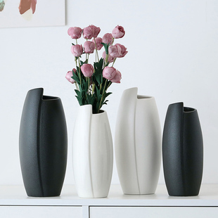 陶瓷花瓶北欧简约现代客厅，插花鲜花水养欧式创意，餐桌干花装饰摆件