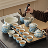 汝窑功夫茶具全套家用办公室会客陶瓷西施壶中式轻奢高档茶杯套装