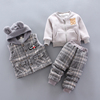 儿童装男童女童冬装套装宝宝三件套婴儿衣服1周岁半秋2到3岁小孩4