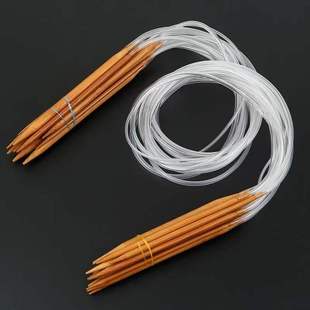 80cm炭化竹针毛衣针环形针织，围巾手工针编织工具，棒针毛线针循环针