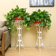 欧式花架铁艺室内客厅家用多层落地式花，盆架绿萝花篮架加厚款