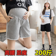 加肥大码孕妇夏季纯棉短裤时尚外穿五分中裤外穿阔腿安全裤200斤