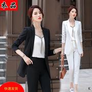 白色西装外套女气质显瘦职业，套装秋冬韩版小个子长袖小西服