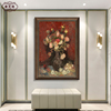 高档美式玄关装饰画梵高向日葵餐厅客厅油画壁画小众现代欧式挂画