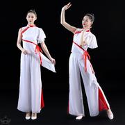 红色摇篮舞蹈服学生现代舞，演出服男女中国古典舞，表演练功服阔腿裤