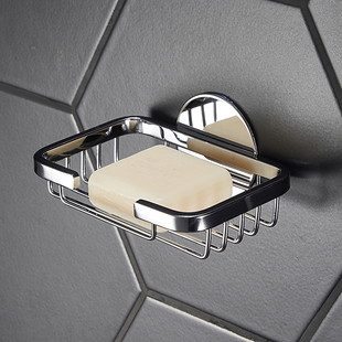 浴室置物架肥皂盒创意沥水，免打孔不锈钢，香皂盒卫生间高档收纳架