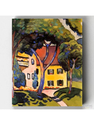 泰根湖施陶达赫之家数字油画diy填色风景数字彩绘减压自愈手绘油
