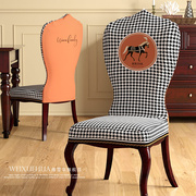 欧式餐桌椅子套罩座椅套保护套板凳套弹力美式高端餐厅凳子套家用