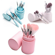 a粉色8支化妆刷，套装化妆刷套装，美妆彩妆工具桶装化妆刷