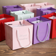花半里 创意喜糖盒纸盒欧式结婚回礼袋子婚庆用品糖果盒 手拎袋