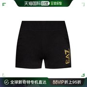 香港直邮emporioarmani女士黑色，常规运动短裤3kts58-tj31z-120