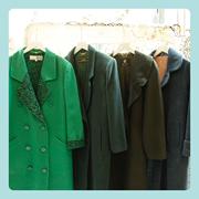 日本制古着vintage复古森林，绿色系双面羊绒，羊毛呢子厚实大衣外套